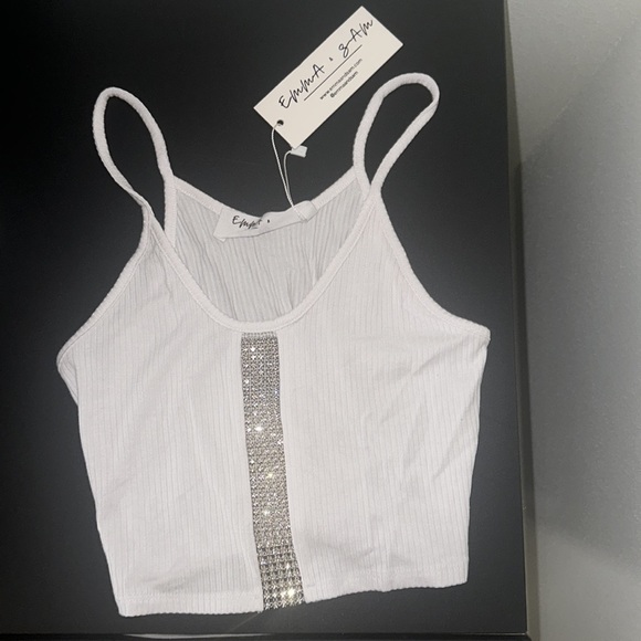 Rhinestone Center Tank - Picture 3 of 6